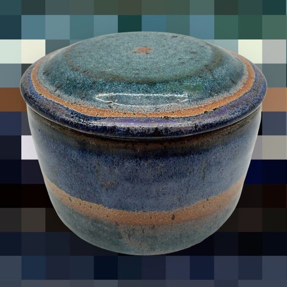 French Butter Keeper Hand Thrown Pottery One of a Kind Hand Crafted Pottery VTG - Picture 7 of 16